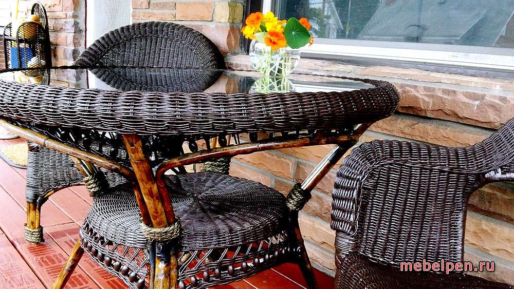 Luxurious wicker outdoor furniture