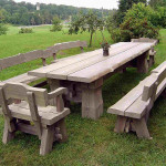 A set of massive wooden furniture