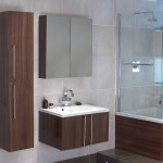 Wood-look bathroom furniture