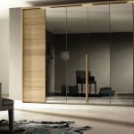 Sliding wardrobe with mirrored doors