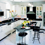 Kitchen in black and white