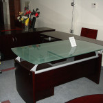 Office table with combined top